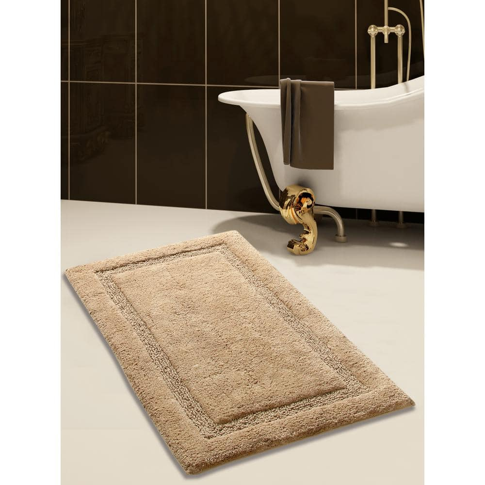 Saffron Fabs  Cotton Regency Bath Rug Beige 24 x 36
