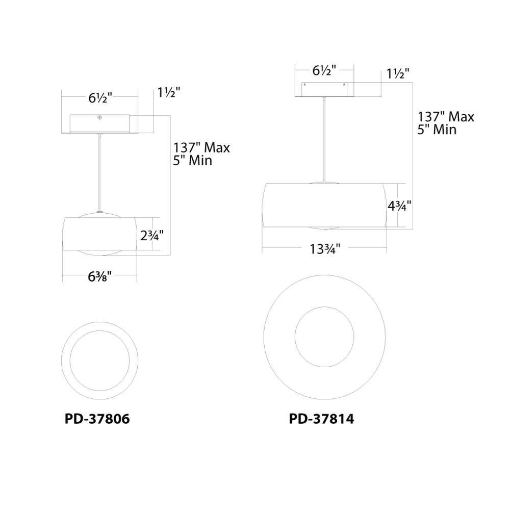 Tic Toc Brushed Aluminum LED Drum Pendant Light