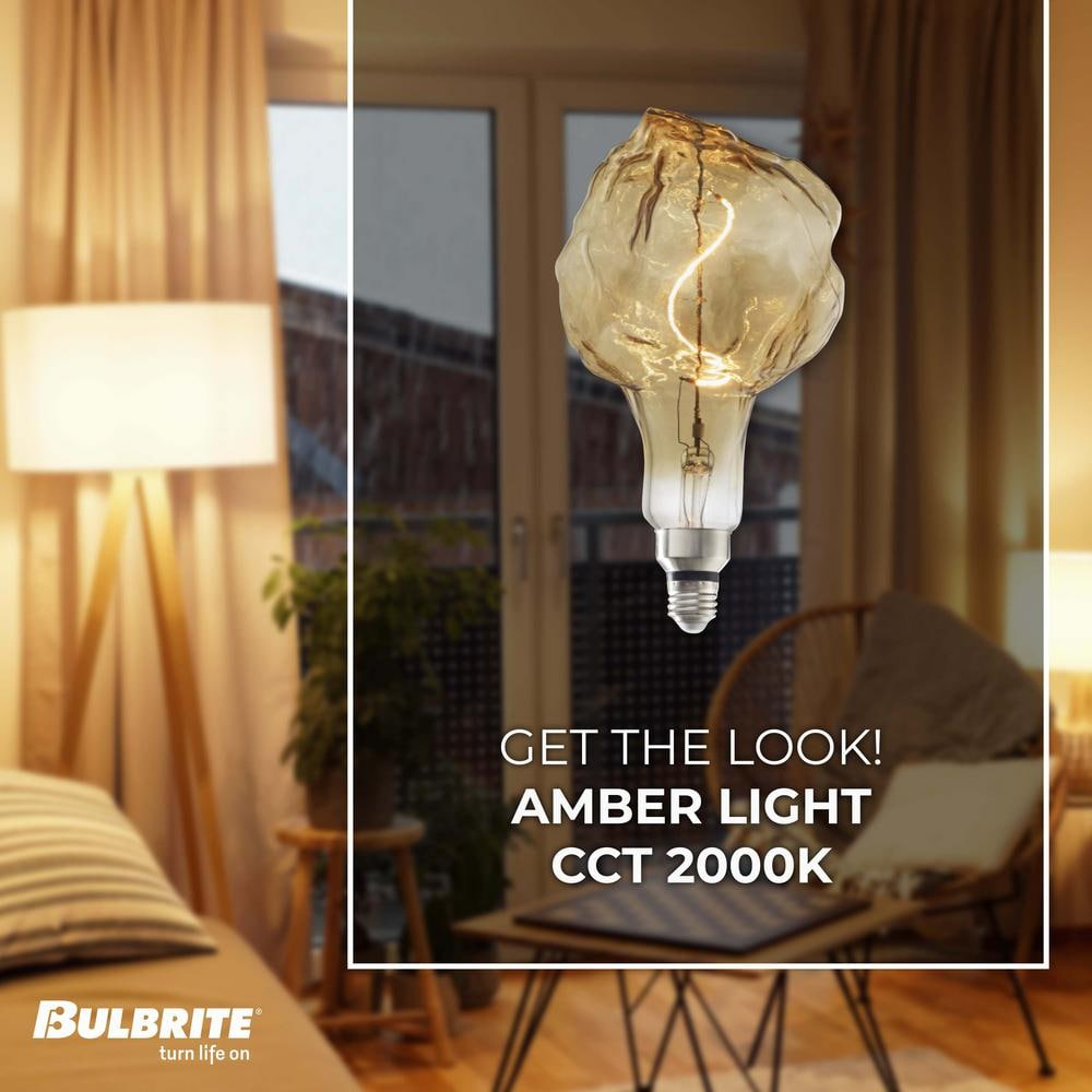 Amber Dimmable LED Decorative Light Bulb with Nostalgic Filament