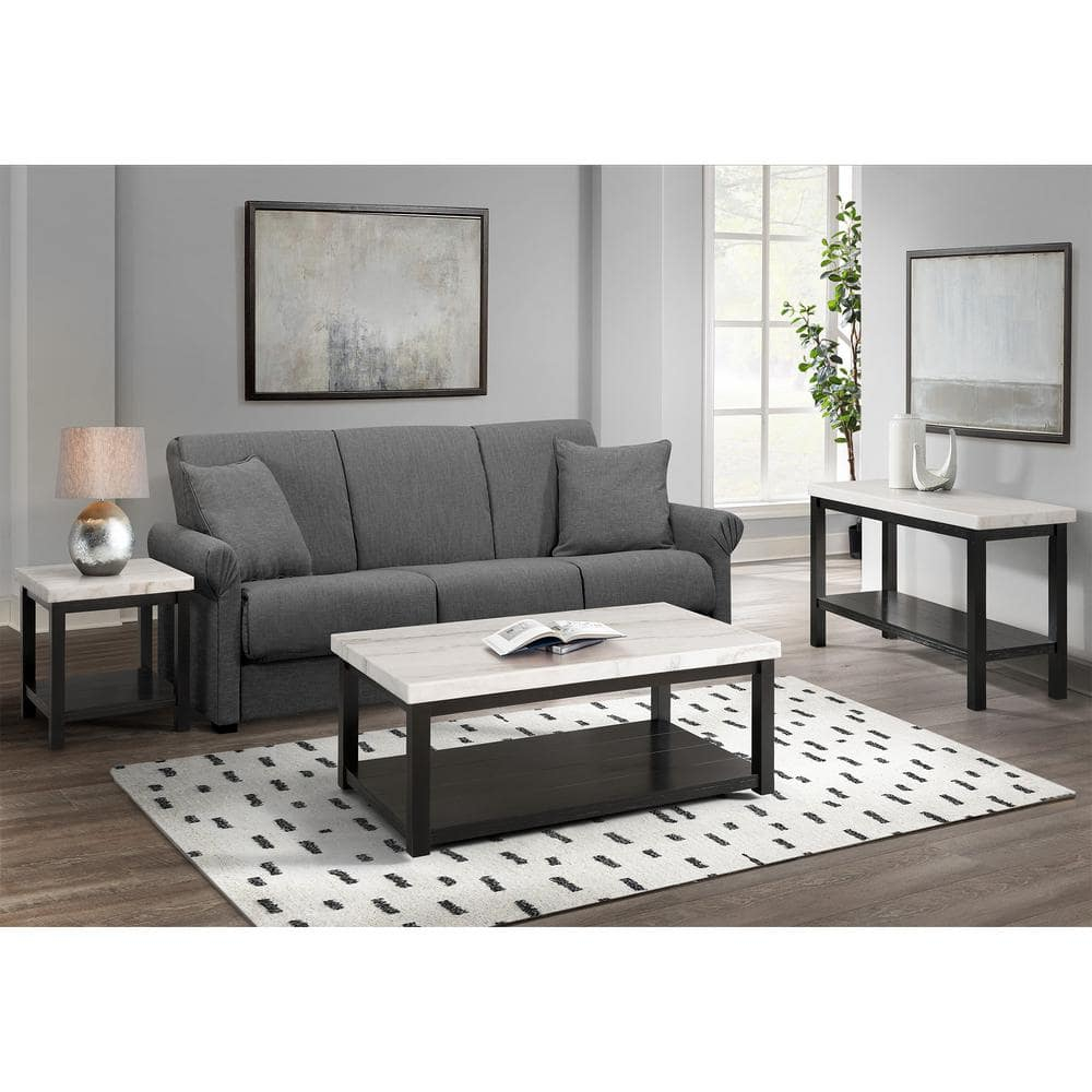 Picket House Furnishings Evie w/ White Top - Rectangular Coffee Table W/Casters