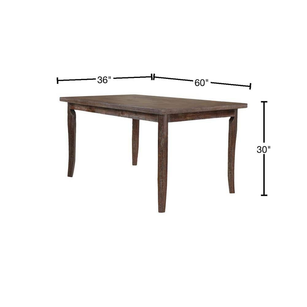 Best Master Transitional Solid Wood Dining Table in Antique Natural Oak