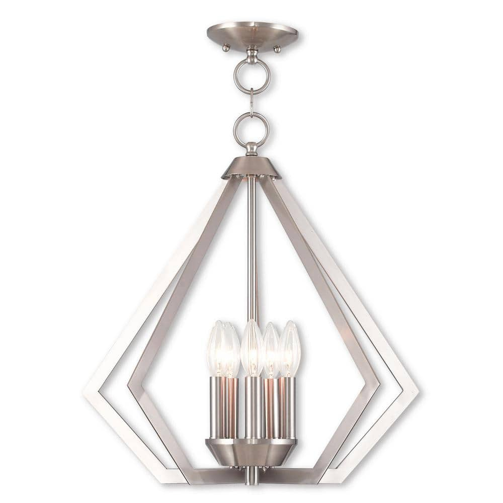Livex Lighting Prism 5 - Light Chandelier in  Brushed Nickel