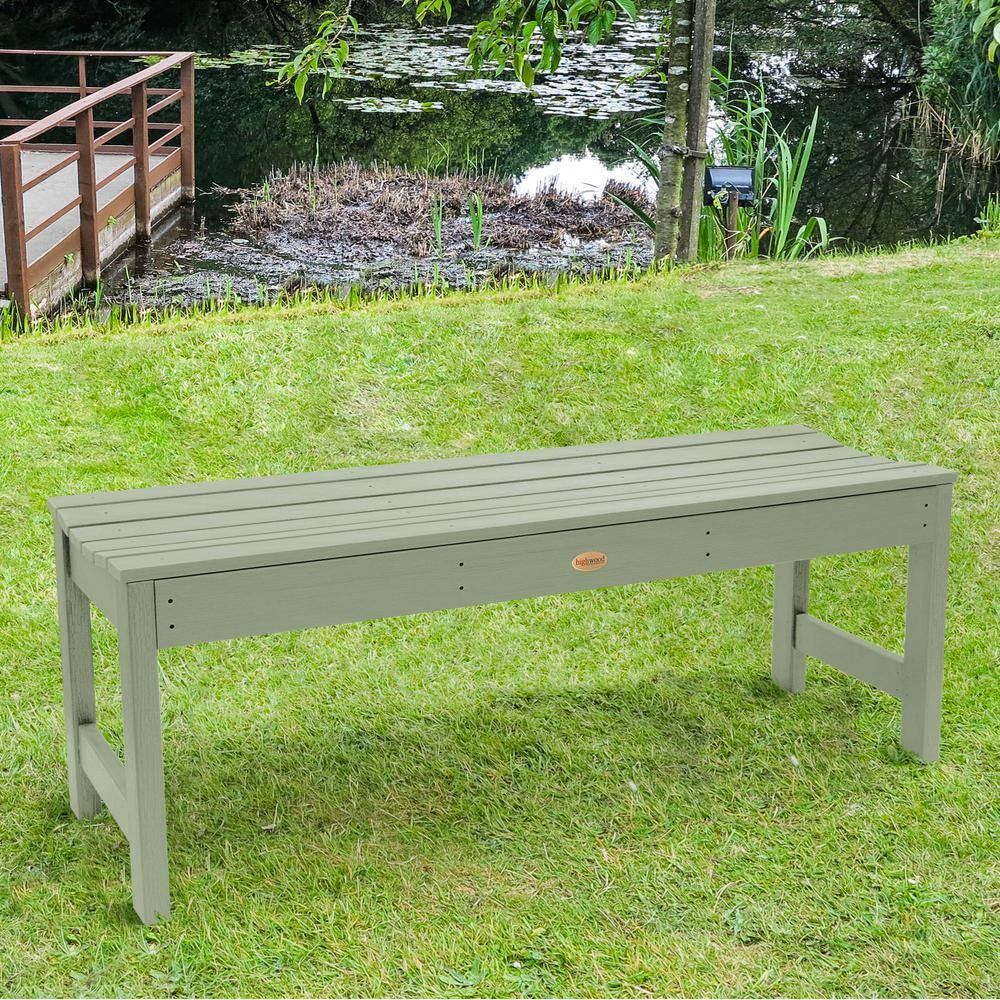 Eucalyptus Gray Recycled Plastic 4 ft Backless Outdoor Bench
