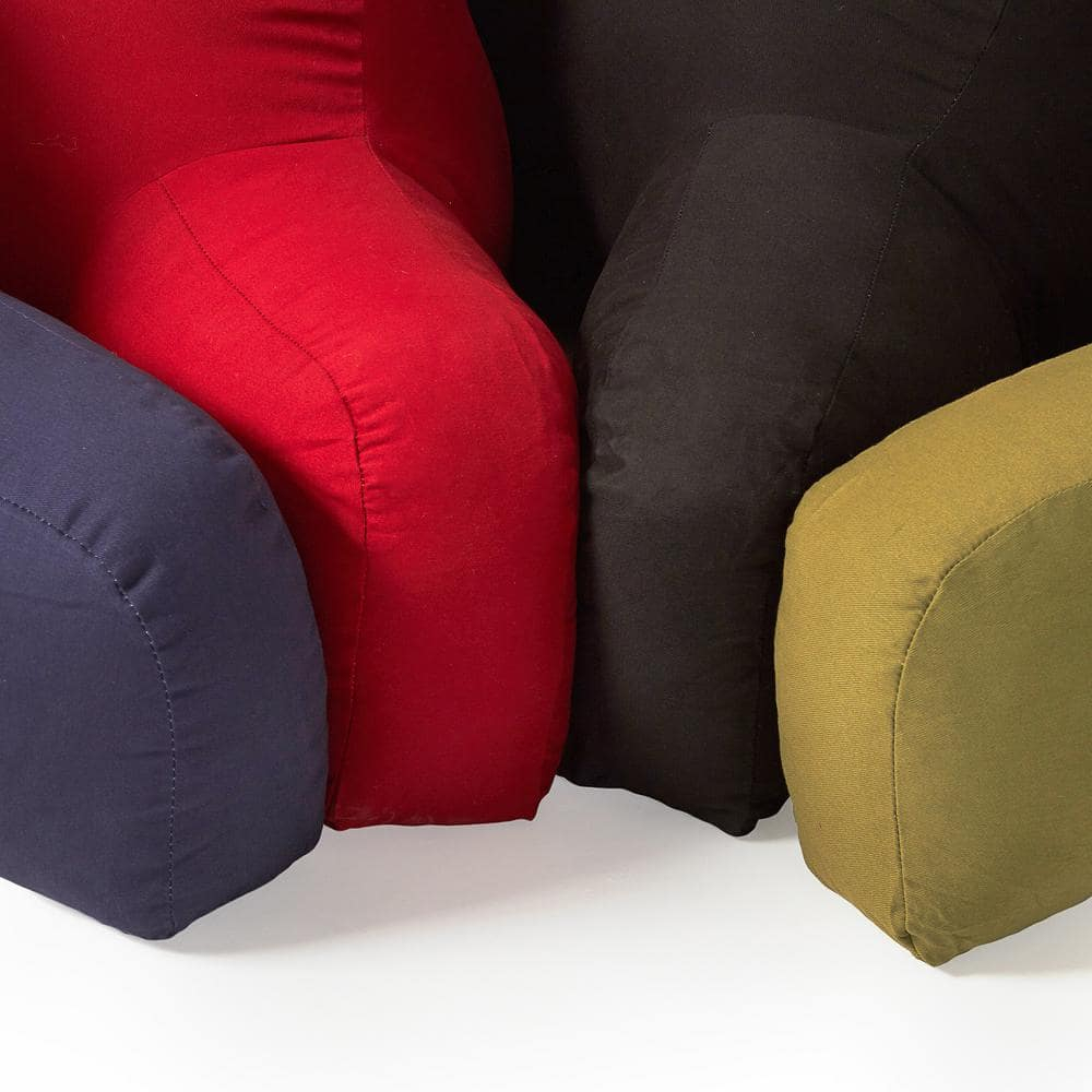 Solid Chocolate Brown Cotton Duck Bed Rest Pillow