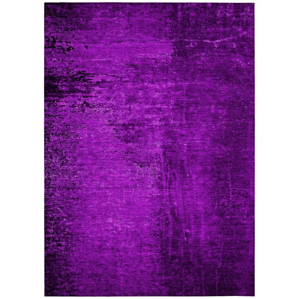 Addison Rugs Machine Washable Indoor/ Solid Ombre Outdoor Chantille Rug Purple - 2'6" x 3'10"