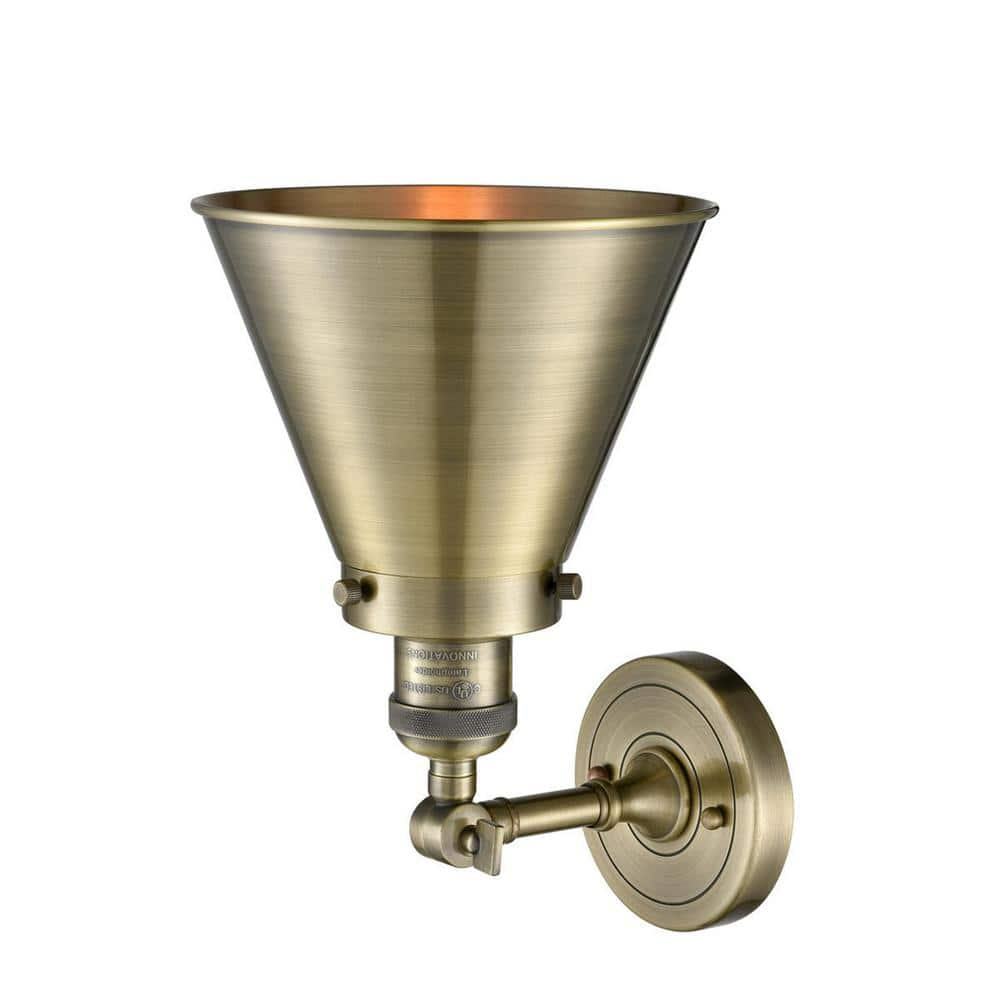 Innovations Lighting Franklin Restoration 1 - Light Sconce in  Antique Brass