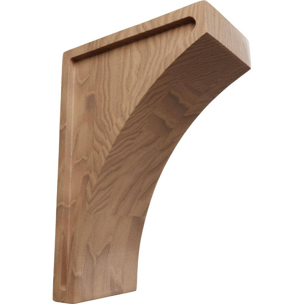 Ekena Millwork 3-in x 5.5-in x 8-in Unfinished Mahogany Wood Paintable/Stainable Corbel