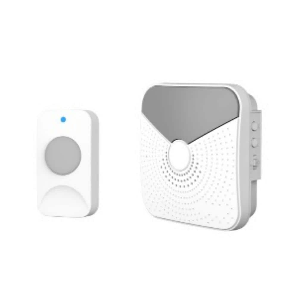 Newhouse Hardware Battery-Operated Wireless Chime with Flashing LED Light for Hearing Impaired