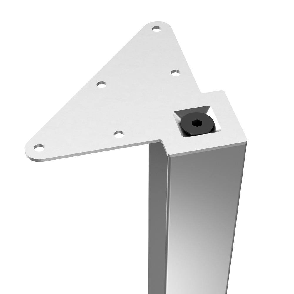 Adjustable Square Black Steel Furniture Legs Set of 4