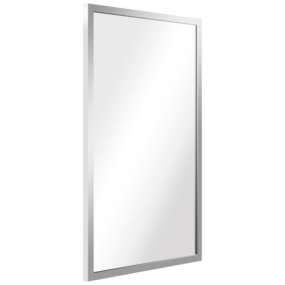 Empire Art Direct Contempo Stainless Steel Gold Wall Mirror Plished Silver 24" x 36" Silver