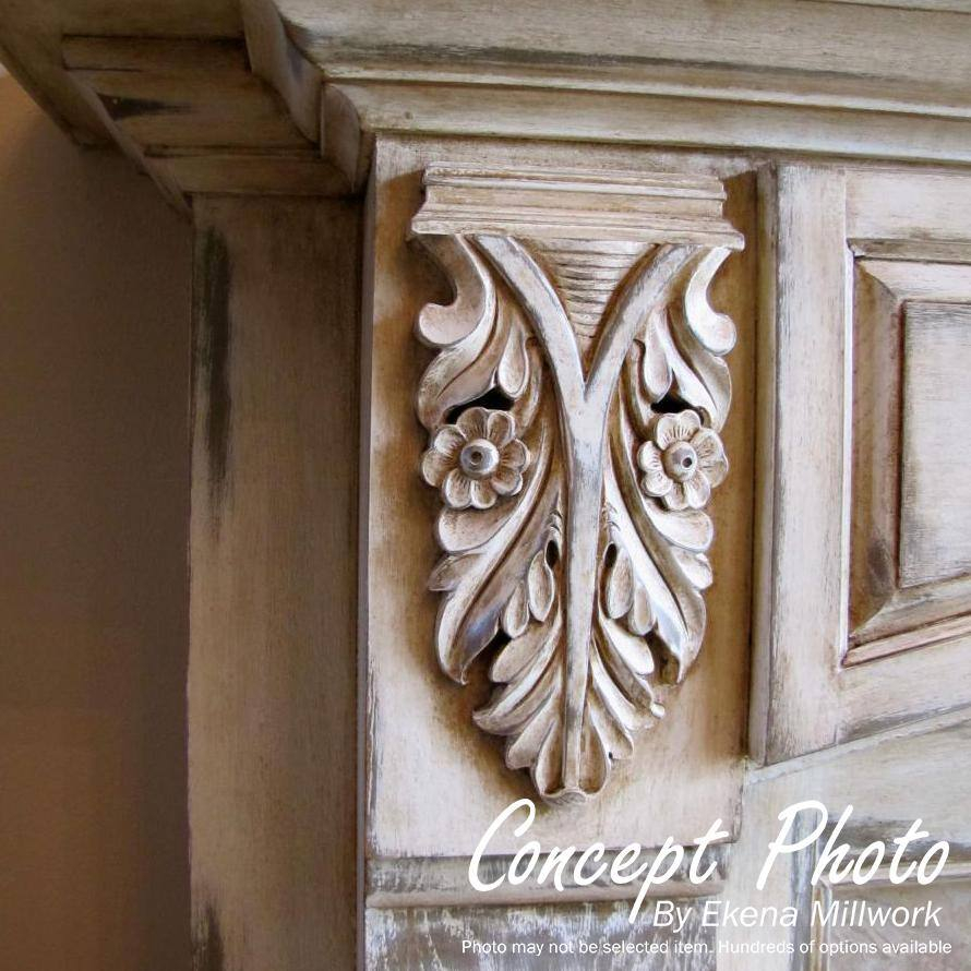 6.5 Inch Unfinished Maple Wood Acanthus Rosette