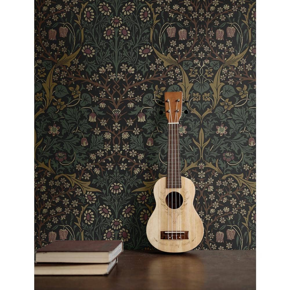 NextWall  Victorian Garden Floral Peel and Stick Wallpaper 20.9 in. W x 18 ft. L - Blacksmith & Cliffside