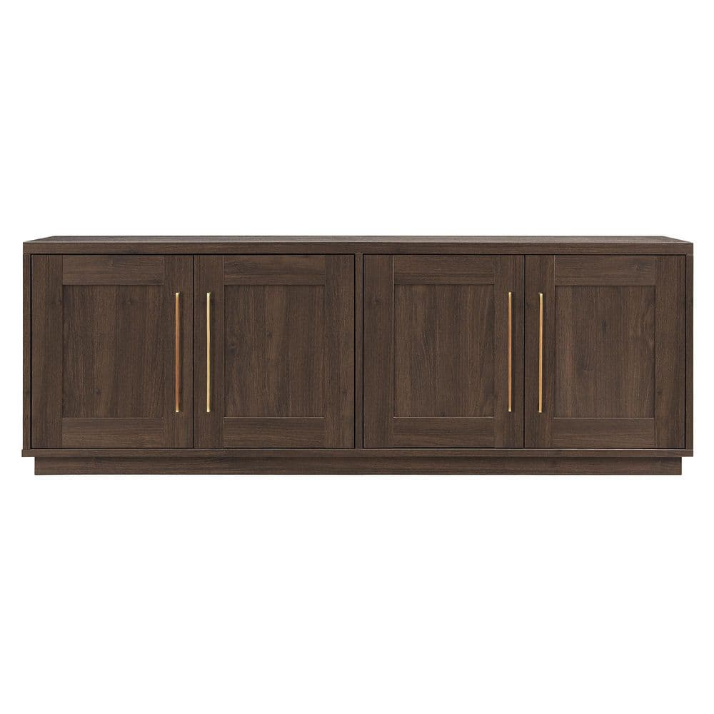Evelyn&Zoe Tillman Rectangular TV Stand for TV's up to 75", Alder Brown