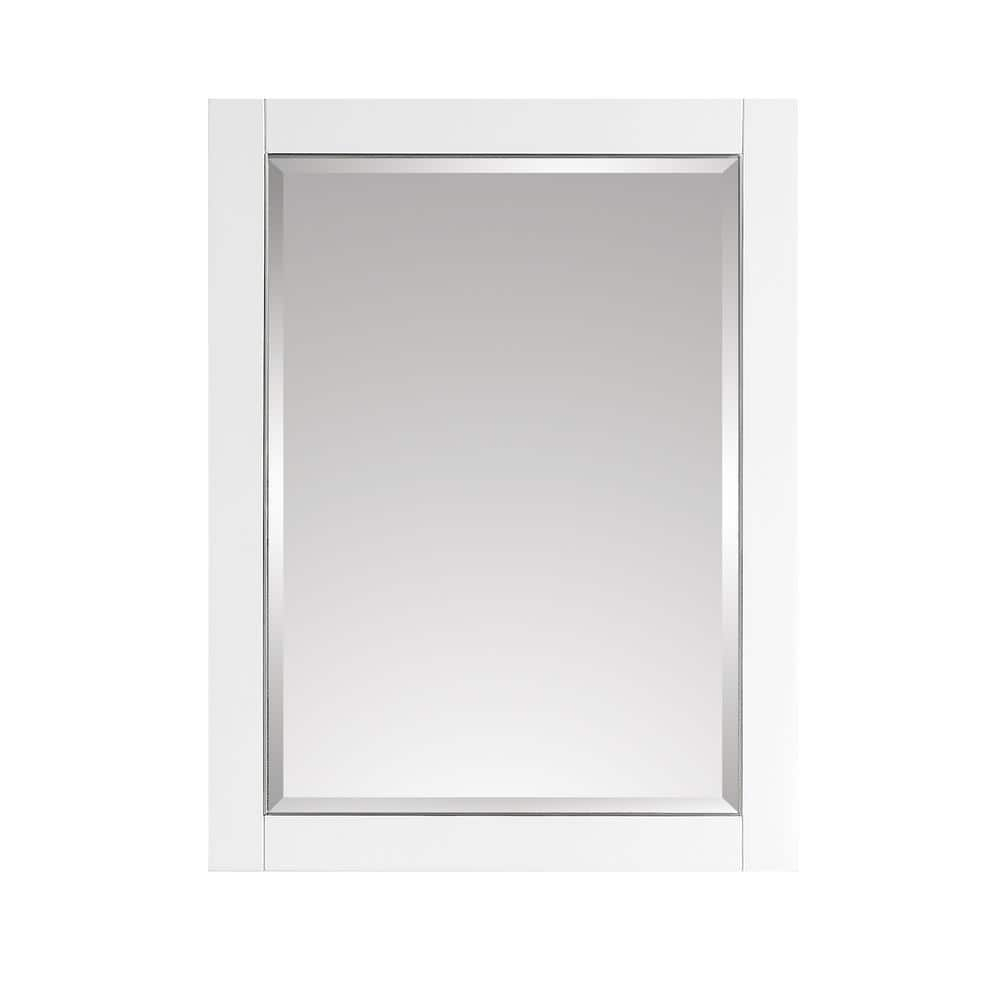 AVANITY  Mason 24 in. Wall Mounted Mirror with Brushed Silver Trim - 24"W x 32"H White White