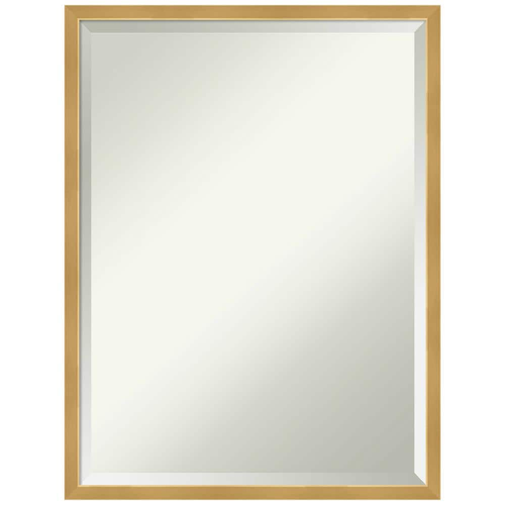 Amanti Art Svelte Polished Gold Beveled Wood Wall Mirror 25.5 x 19.5 in.