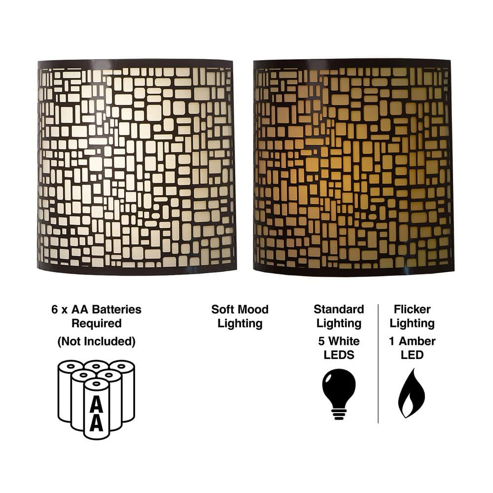 It's Exciting Lighting IEL-2901 London Barrel Wireless Wall Sconce, Amber, Wall, 9.88 in L x 3.90 in W x 9.87 in H