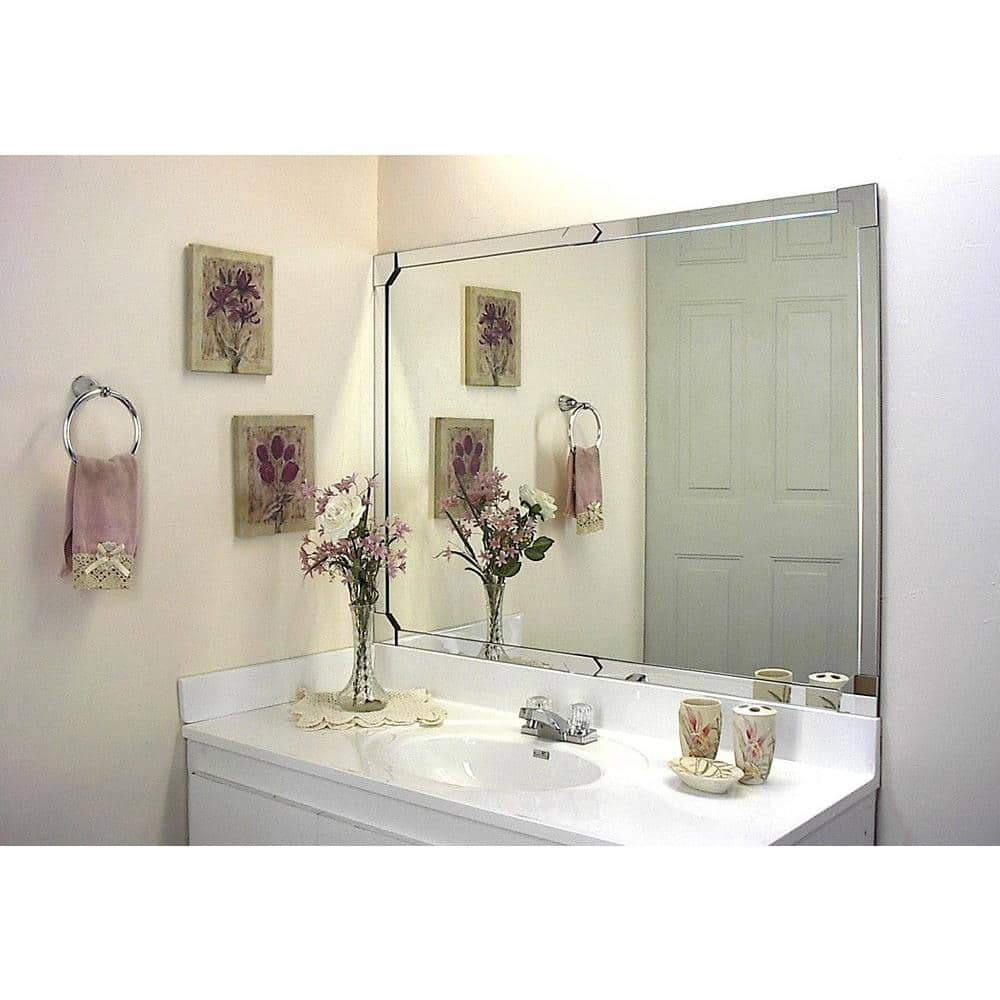 MirrEdge 15248 48 in. x 1.5 in. x 1.8 in. Acrylic Mirror Framing Strips - Pair
