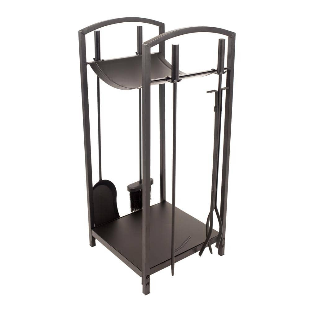 Pleasant Hearth FA011TL Steel Fireplace Tools and Log Bin
