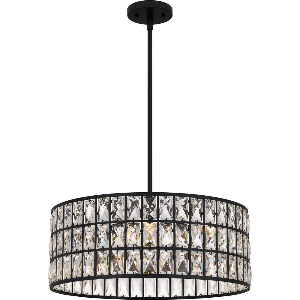 Quoizel Lighting Gibson 4 - Light Pendant in  Matte Black