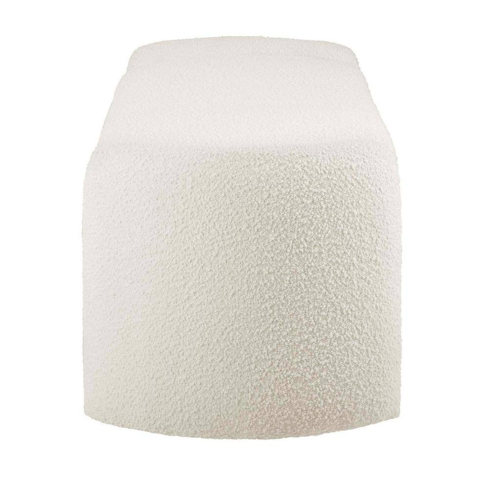 Nebula Boucle Upholstered Bench Ivory