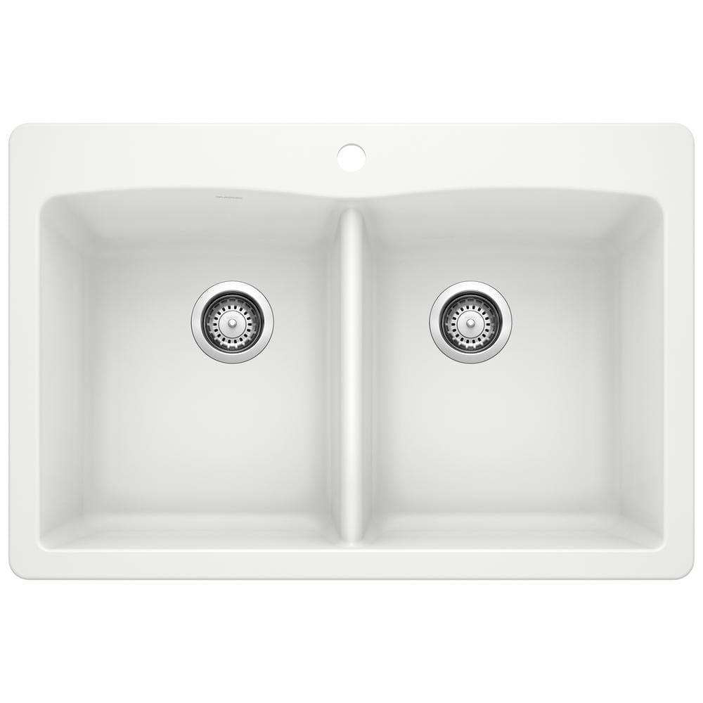Diamond SILGRANIT 33" L x 22" W Double Bowl Drop-In/Undermount Kitchen Sink