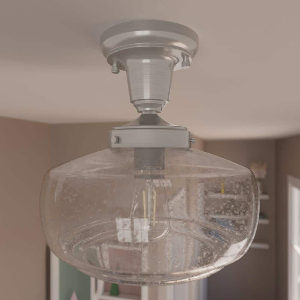 Saddle Creek 1 - Light Single Schoolhouse Pendant with Glass