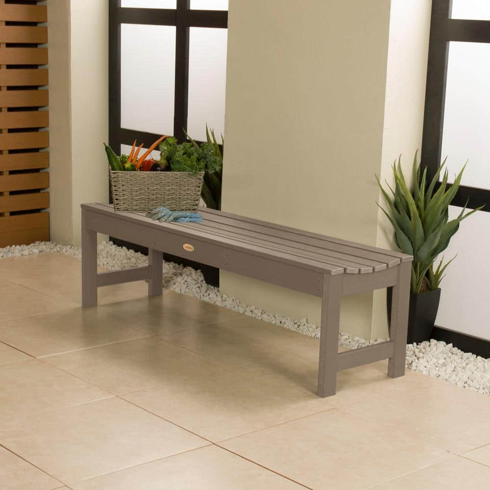 highwood Eco-Friendly Lehigh 5-Foot Outdoor Picnic Bench Woodland Brown