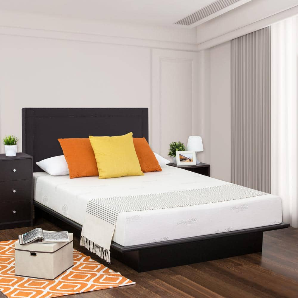 Luxury Queen 12-Inch Gel Memory Foam Medium-Firm Mattress, White
