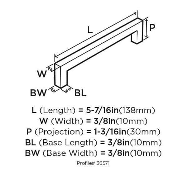 Sleek Satin Nickel Modern Bar Cabinet Pull with Mounting Hardware