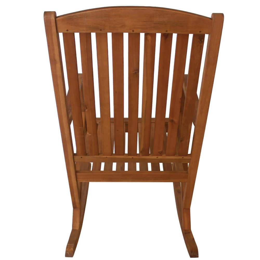 Leigh Country Sequoia Series Adult Rustic Acacia Hardwood Garden Relaxation Rocking Chair, Brown
