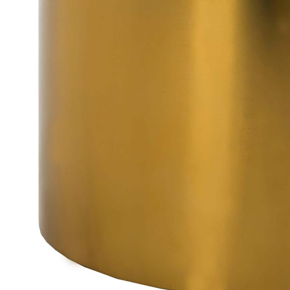 SAFAVIEH Solstice Round Modern Glam Side Table, Black/Gold