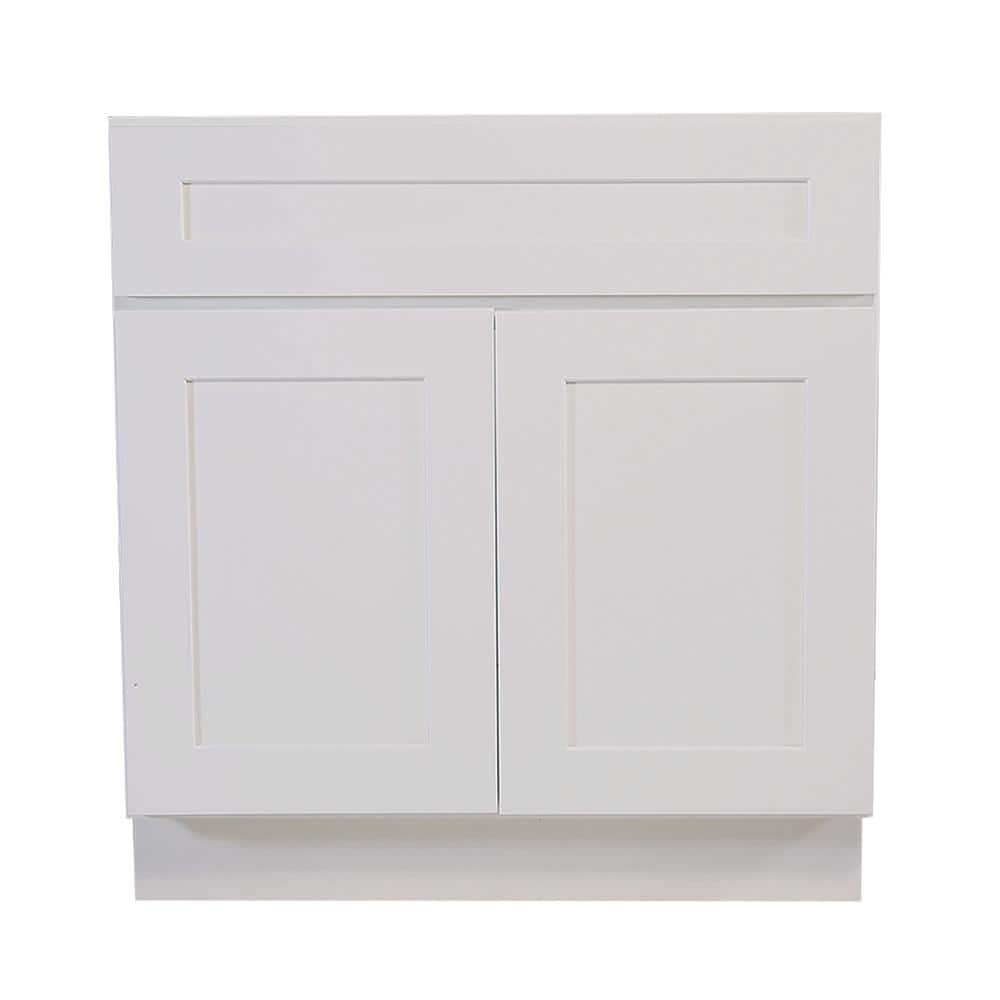 Design House 561514 Brookings Unassembled Shaker Sink Base Kitchen Cabinet 48x34.5x24, White