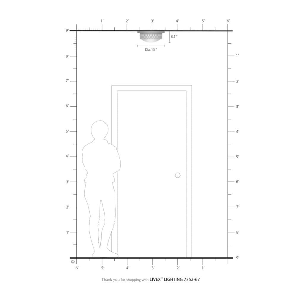 Livex Lighting Westfield Bronze/White Metal/Glass Ceiling Mount Fixture