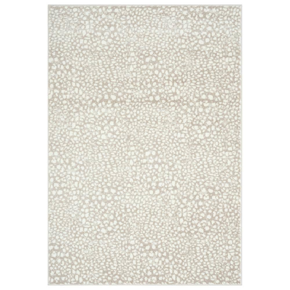 Abani Rugs Arto Contemporary Cheetah Print Area Rug Cream 6' x 9' 6' x 9'