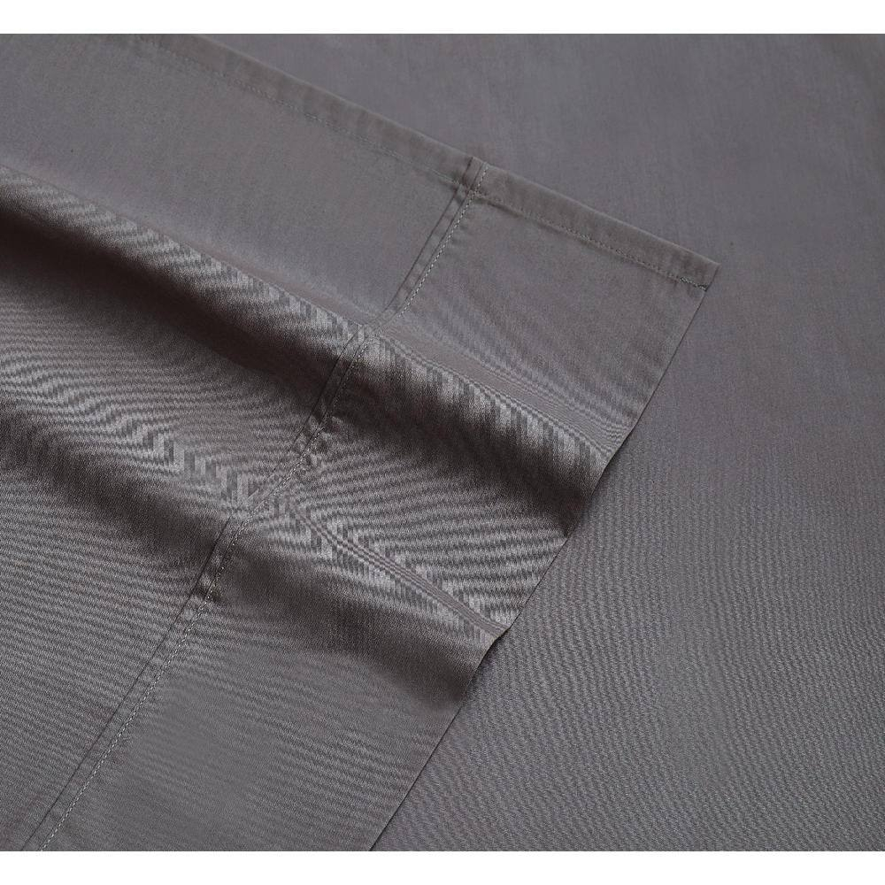 Brooklyn Loom Classic Cotton Sheet Sets Grey Cotton 3-Piece Twin Sheet Set, Solid Color Themed, for Men and Women, Oeko-TEX Certified Confidence