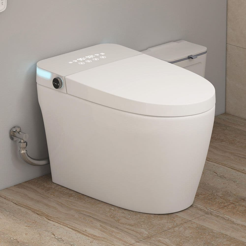 Eridanus White Vitreous China Smart Bidet Toilet with Heated Seat and Remote Control
