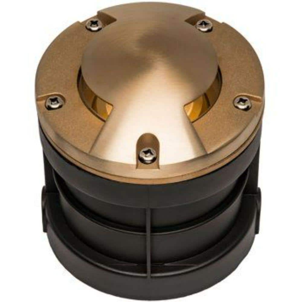 AQ Lighting 5" Metal & Composite Well Light with Bi-Directional Cover in Brass