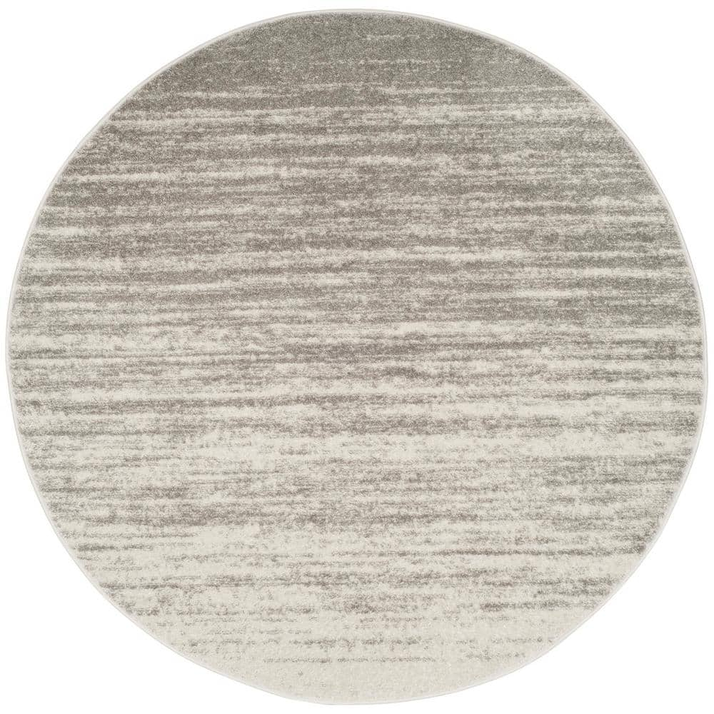 SAFAVIEH Adirondack Esmond Abstract Area Rug, Light Grey/Grey, 10' x 10' Round