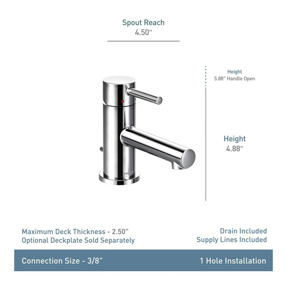 Moen Align Brushed Nickel One-Handle Bathroom Faucet