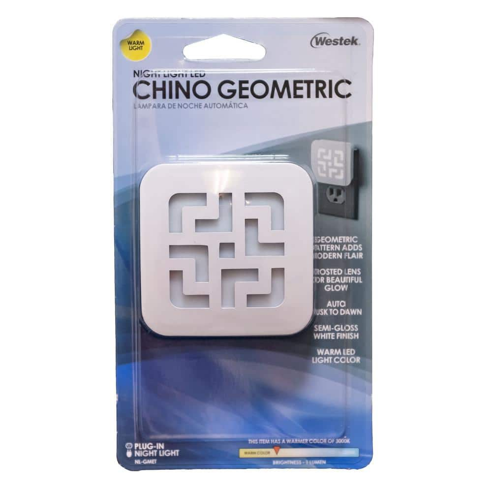 Westek NL-GMET-T LED Chino Geometric White Night Light