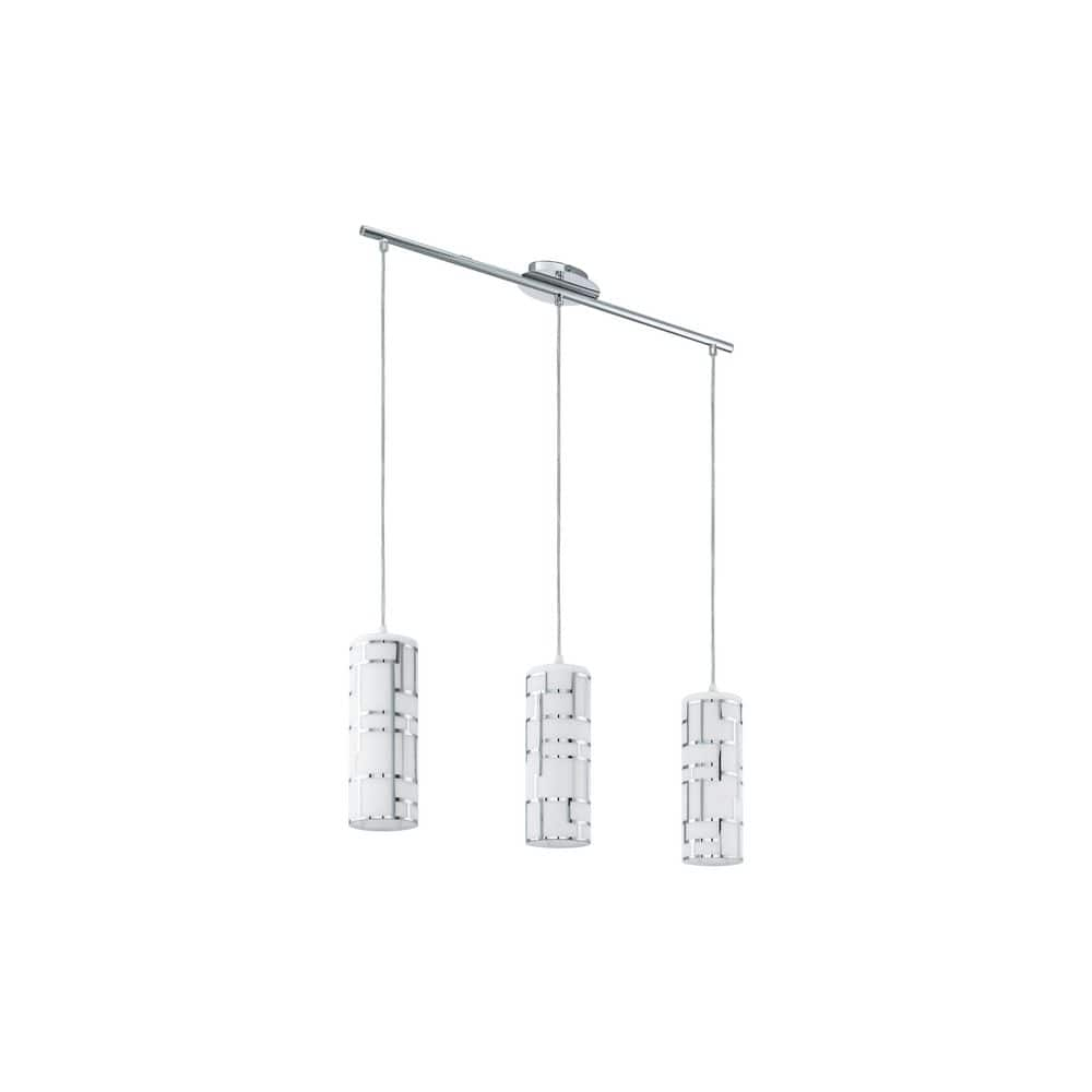 Eglo Lighting - Bayman - 3-Light Multi Light Pendant - Chrome - White Decor