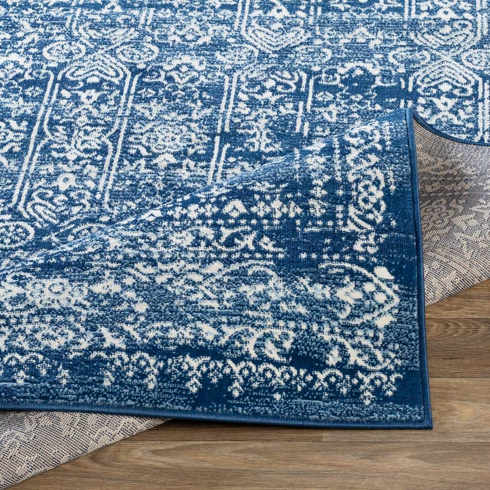 Livabliss Roma Vintage Oriental Area Rug,5'3" x 7'1",Dark Blue