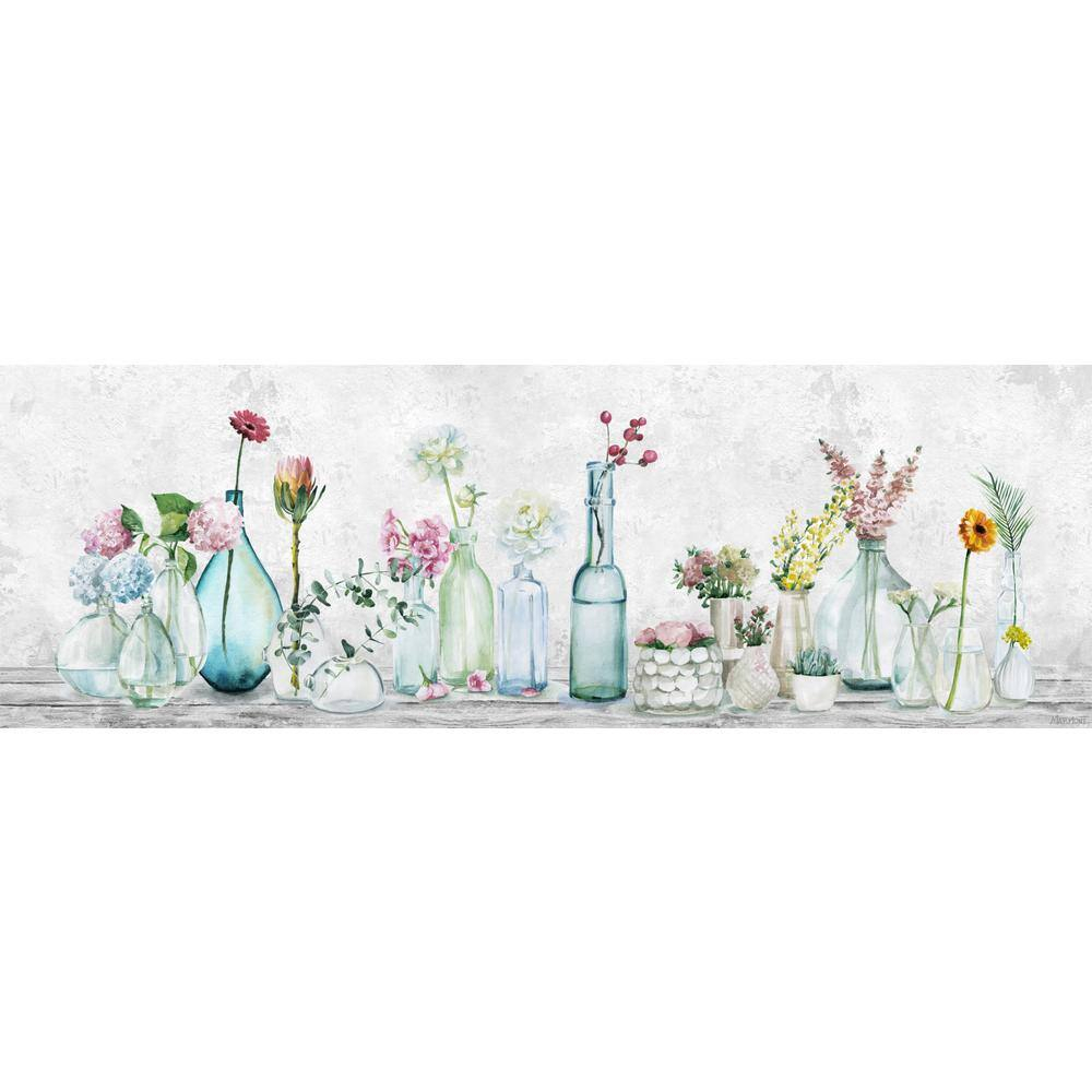 Parvez Taj Series of Colorful Flowers Painting Print on Wrapped Canvas