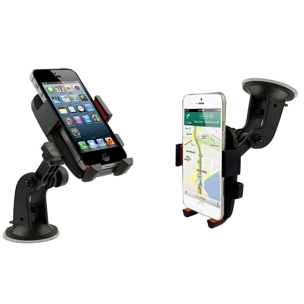 Armor All Universal Smartphone Mount with Dashboard, Windshield and Air Vent Mounting Systems, Great for Phone Calls and GPS