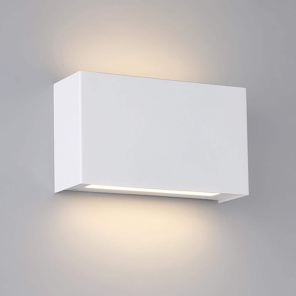 White Dimmable Energy Star Battery Wall Sconce