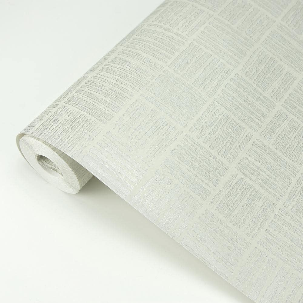 Brewster Glint Cream Distressed Geometric Wallpaper