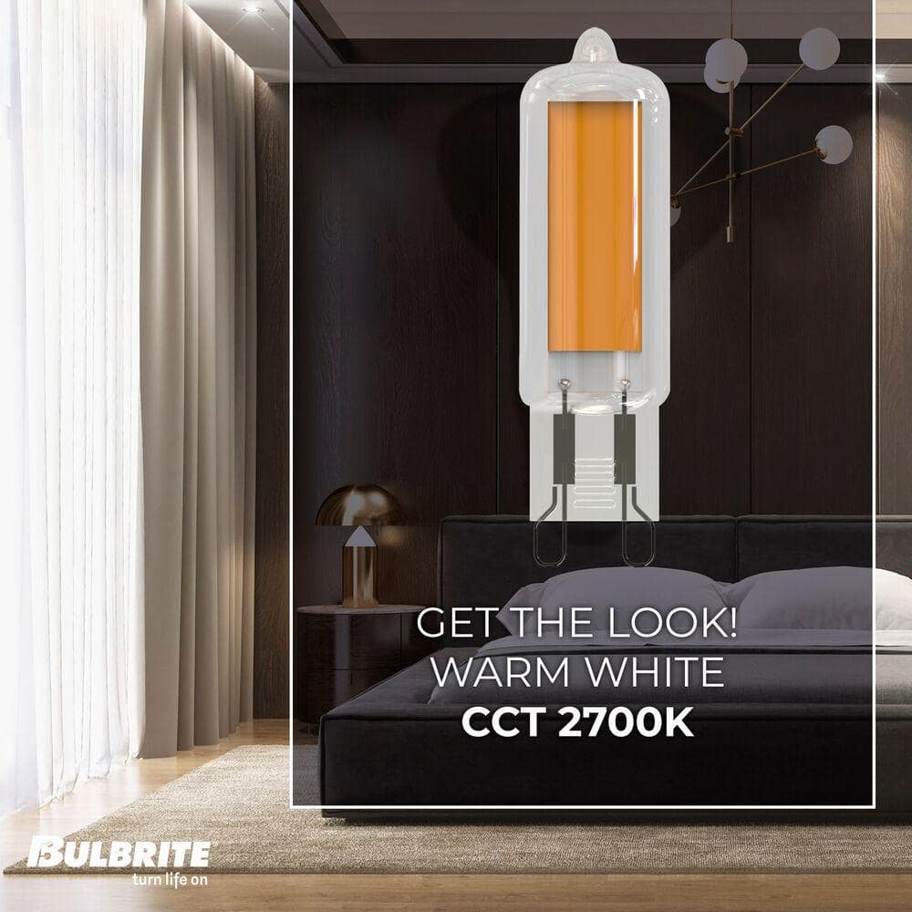 Clear Dimmable LED Bi-Pin Light Bulbs, 4-Pack