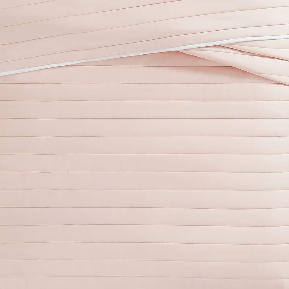 Blush Cotton Full Quilt Set with Polyfill and Shams