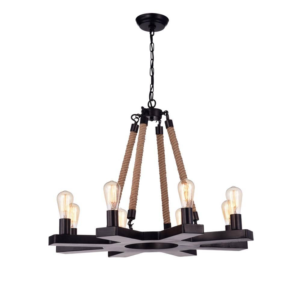 Hong Kong Best New Zhu Yuan Lighting Co. Lalveri 8-Light Candle Style Wagon Wheel Chandelier