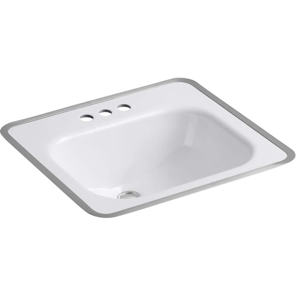 Tahoe Metal Rectangular Drop-In Bathroom Sink with Overflow